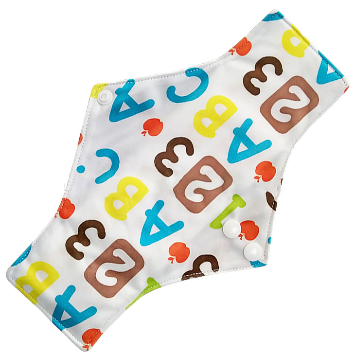 5pcs lady reusable cloth pads with bamboo cotton inner  Bamboo Reusable Sanitary Pad