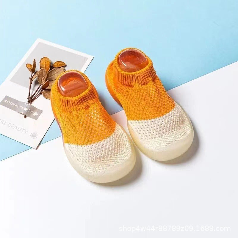 Sommer kinder weiche sohle anti slip boden loch schuhe, socken, dünne mesh schuhe