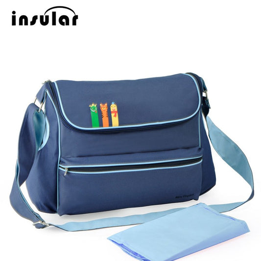 Wickeltasche für die Babypflege, Wickeltasche für den Kinderwagen, für unterwegs, Mama-Handtasche, solide, große Kapazität