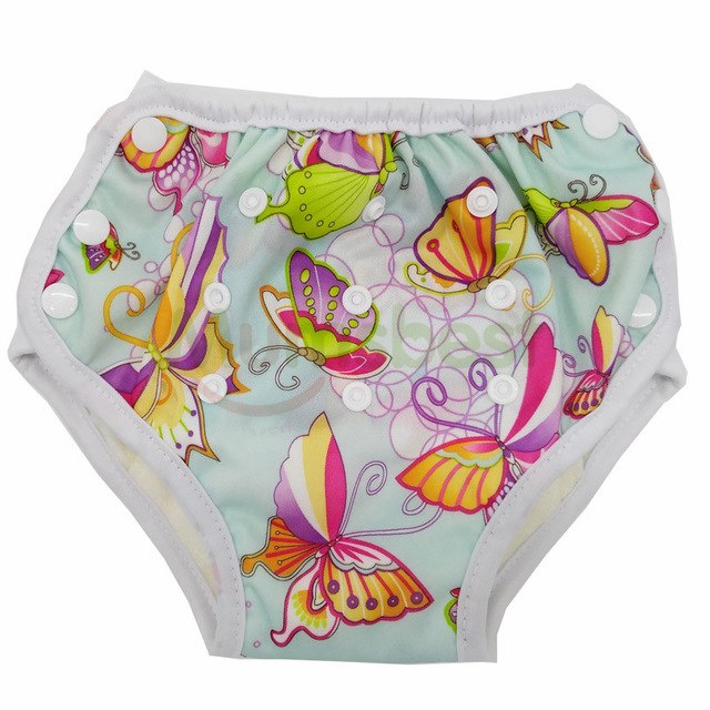 Baby AIO Training Pants Washable Baby Cloth Nappy With Cotton Insert Reusable Cloth Diapers For 10-18kg Babies