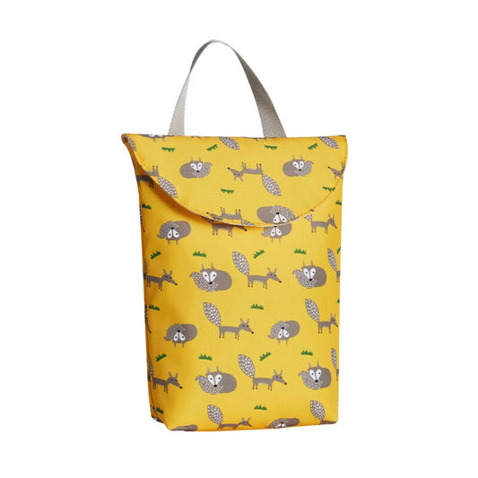 Wickeltasche für Mama mit Cartoon-Motiv, wasserdicht, wiederverwendbar, Windeltasche für Kinderwagen, Reise, Nass- und Trockentaschen, 24 x 20 cm