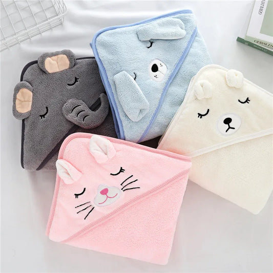 Kapuzenhandtuch für Kleinkinder, Babys, Bademantel für Neugeborene, superweiches Badetuch, Decke, warmer Schlafwickel für Säuglinge, Jungen und Mädchen
