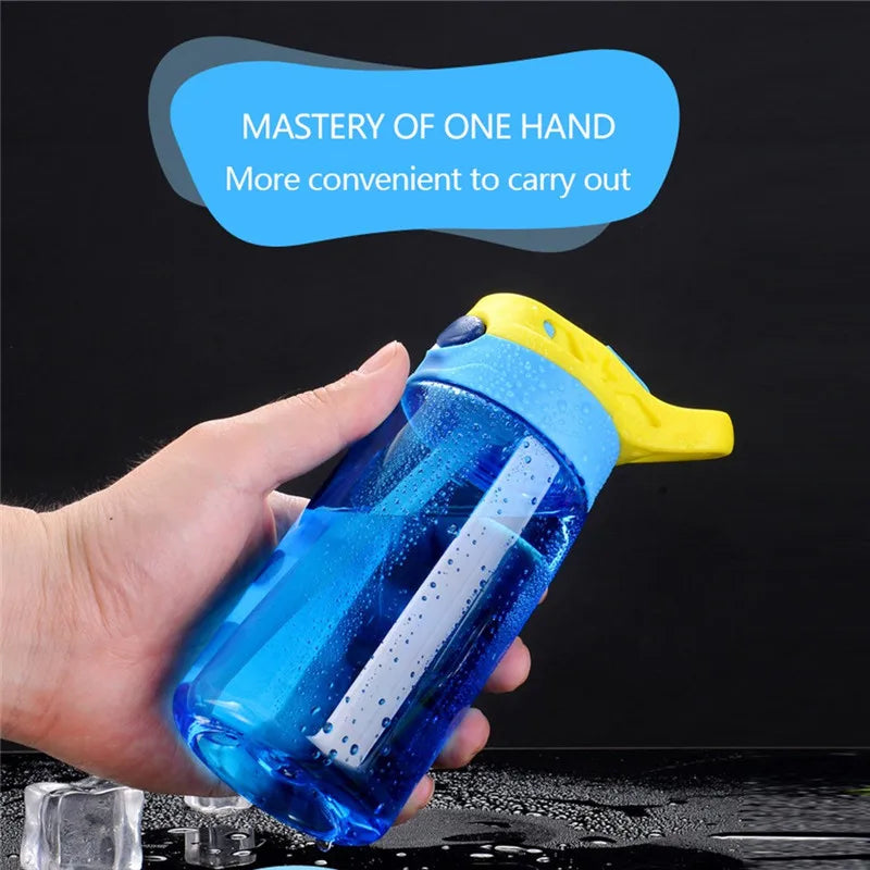 480 ml Kinderwasserflasche mit Strohhalmdeckel und Griff 
