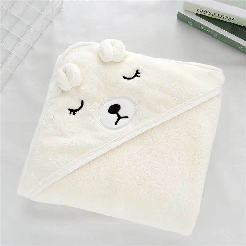 Kapuzenhandtuch für Kleinkinder, Babys, Bademantel für Neugeborene, superweiches Badetuch, Decke, warmer Schlafwickel für Säuglinge, Jungen und Mädchen