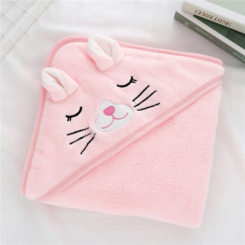 Kapuzenhandtuch für Kleinkinder, Babys, Bademantel für Neugeborene, superweiches Badetuch, Decke, warmer Schlafwickel für Säuglinge, Jungen und Mädchen