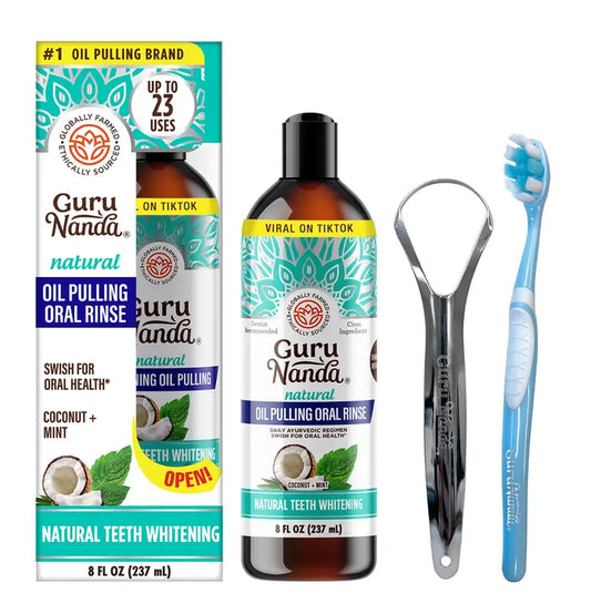 Gurunanda Cocomint Pulling Oil with 7 Essential Oils & Vitamins D, E & K2 - 1 Pack